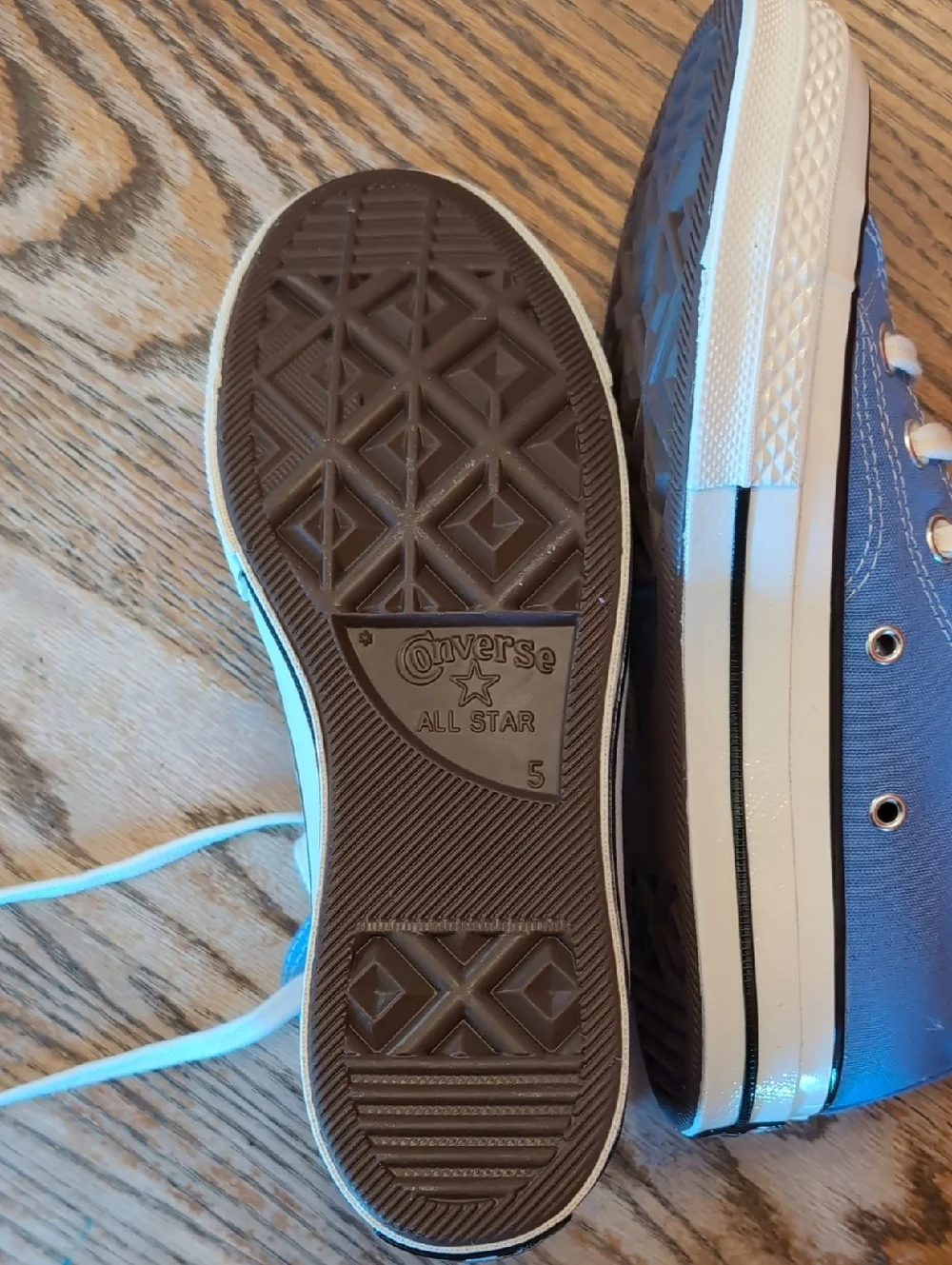 Light Blue Converse High-Top Sneakers - Picture 3 of 4